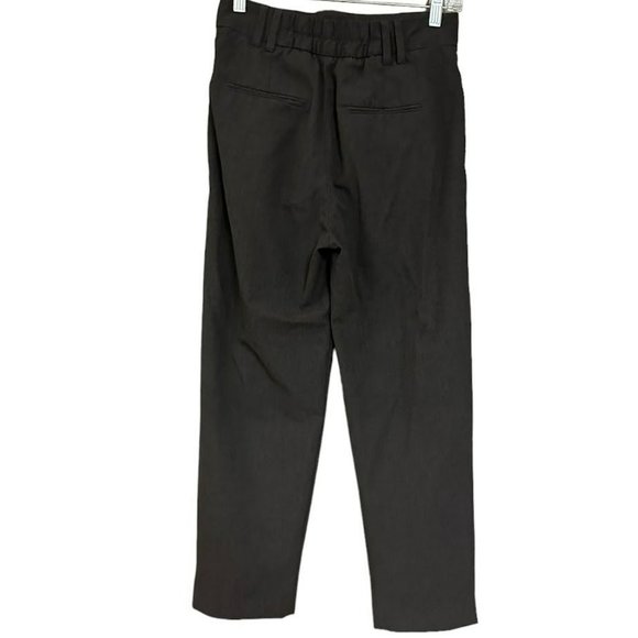 Zara Dark Gray Stretch Waist High Rise Straight Leg Dress Pants Womens 4 - Picture 2 of 5